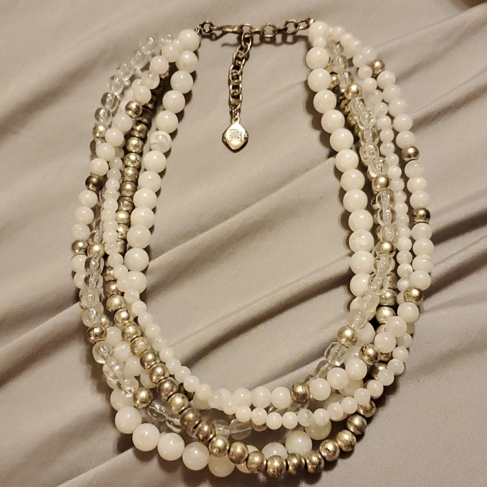 GIVENCHY Sterling silver 925,white faux pearls - Picture 1 of 6